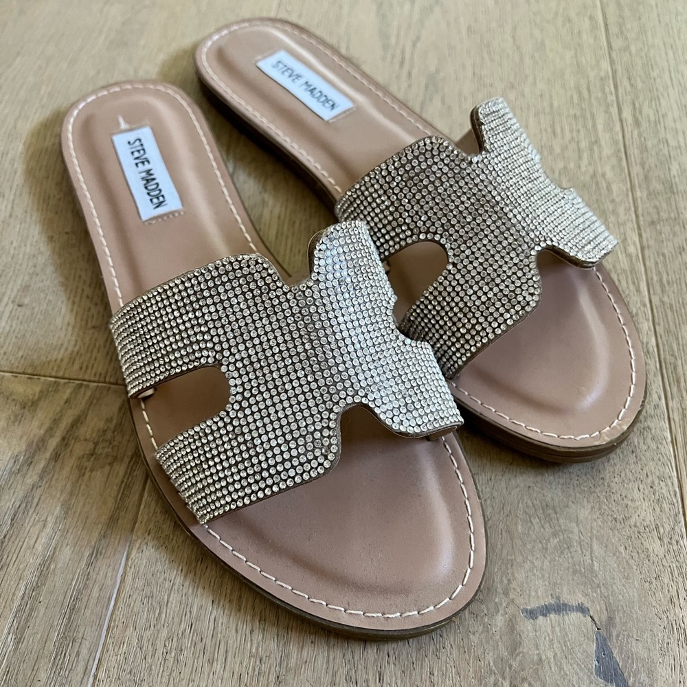 Steve Madden Rhinestone Slides